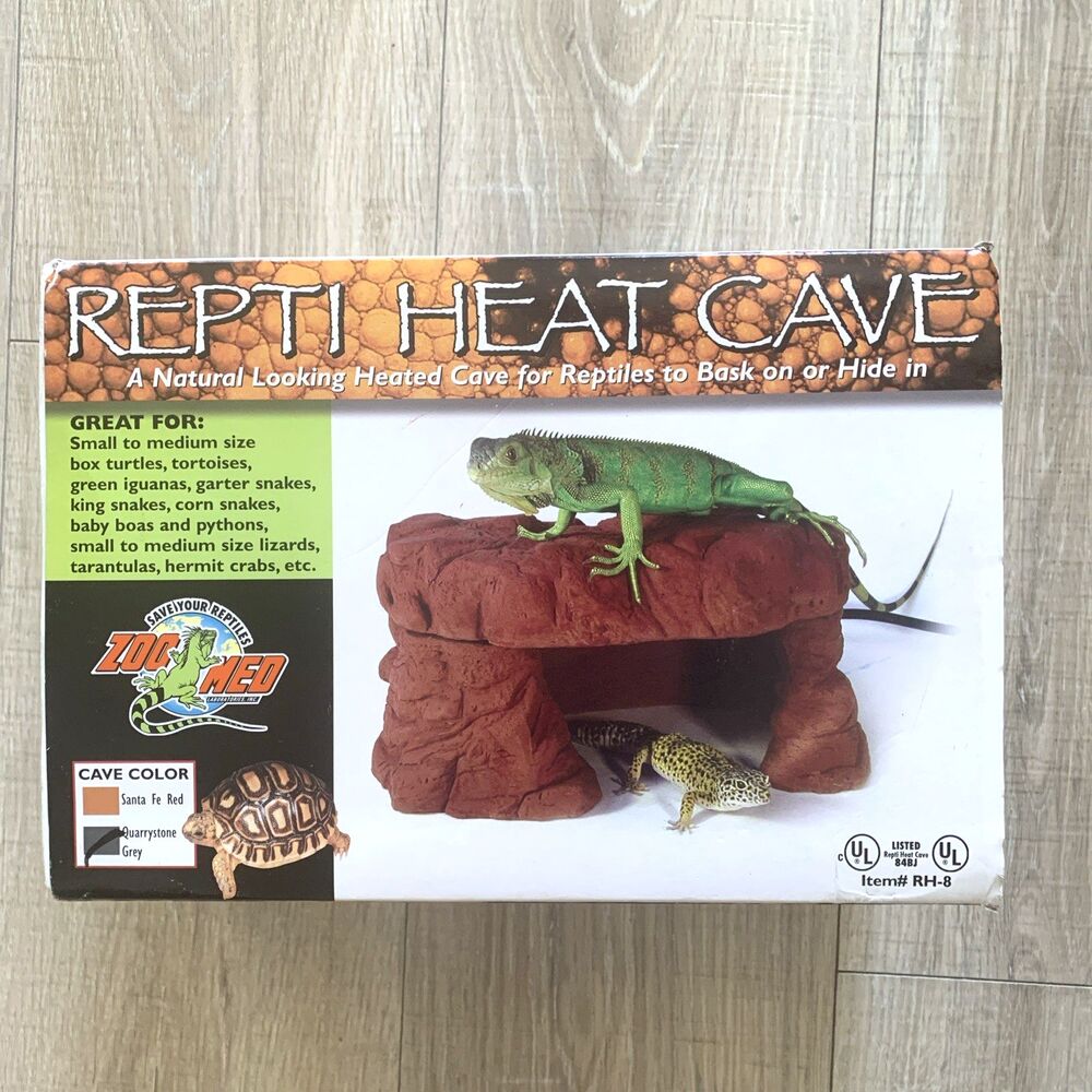Zoo Med RH-8 Repti Heat Cave Gray Natural Looking Heated Shelter Reptile